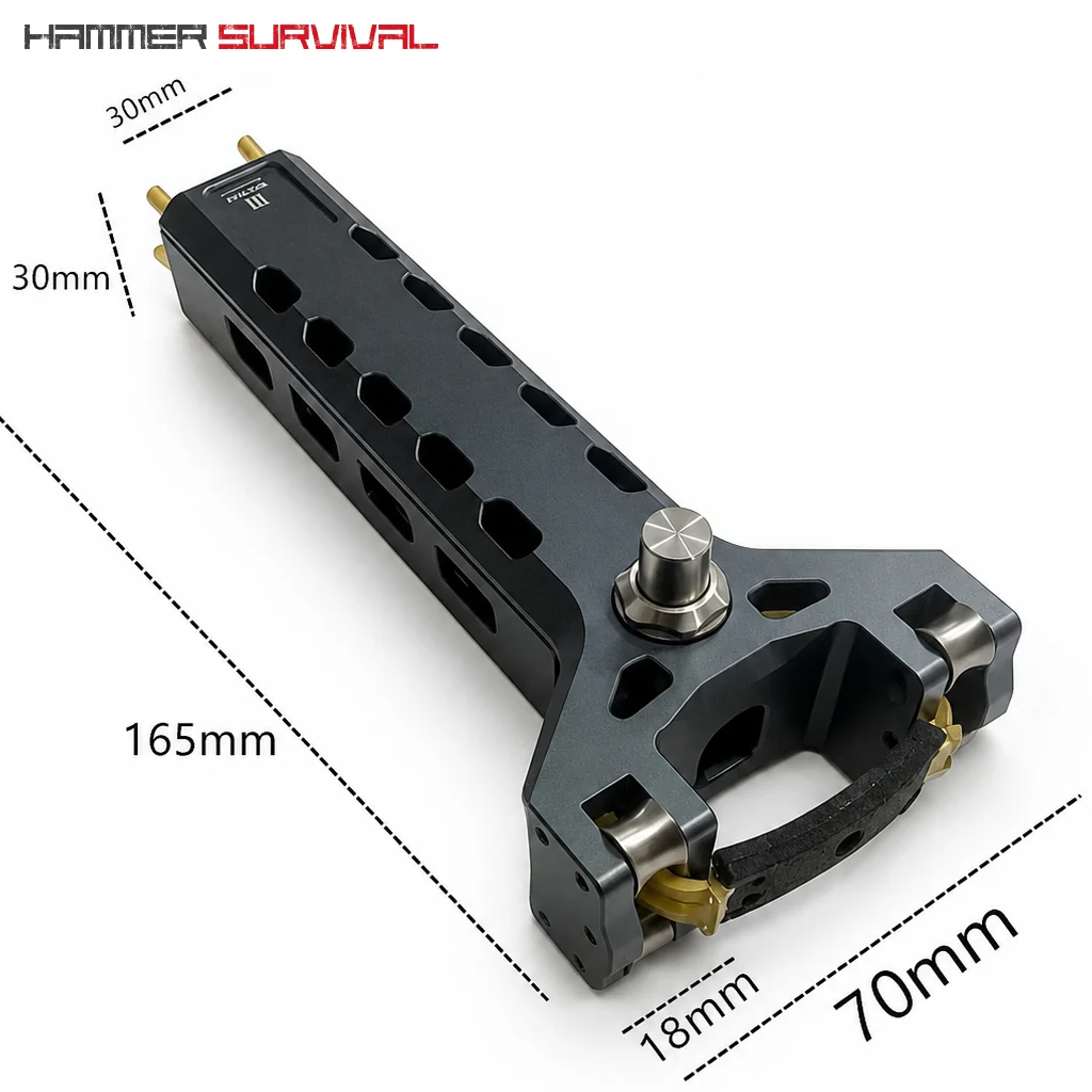 Professional Suitable All-metal Slide Machine Rapid-fire Loading Hunting Semi Automatic Slingshot with Magazine - 4