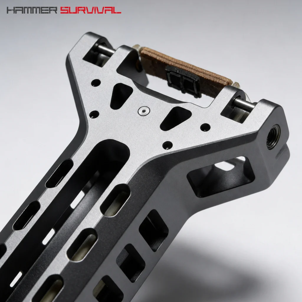 Professional Suitable All-metal Slide Machine Rapid-fire Loading Hunting Semi Automatic Slingshot with Magazine - 8